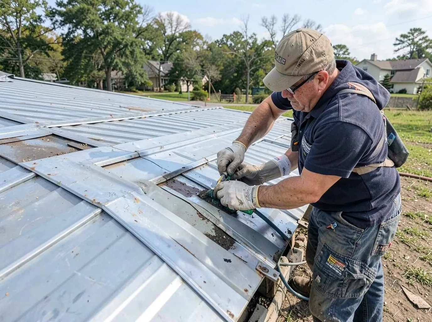 Metal Roof Leak Repair in Norman, OK