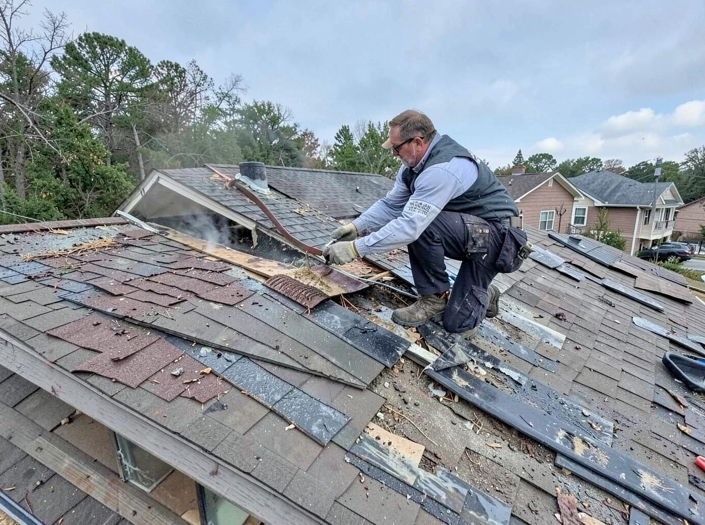 Storm Damage Roof Repair in Norman